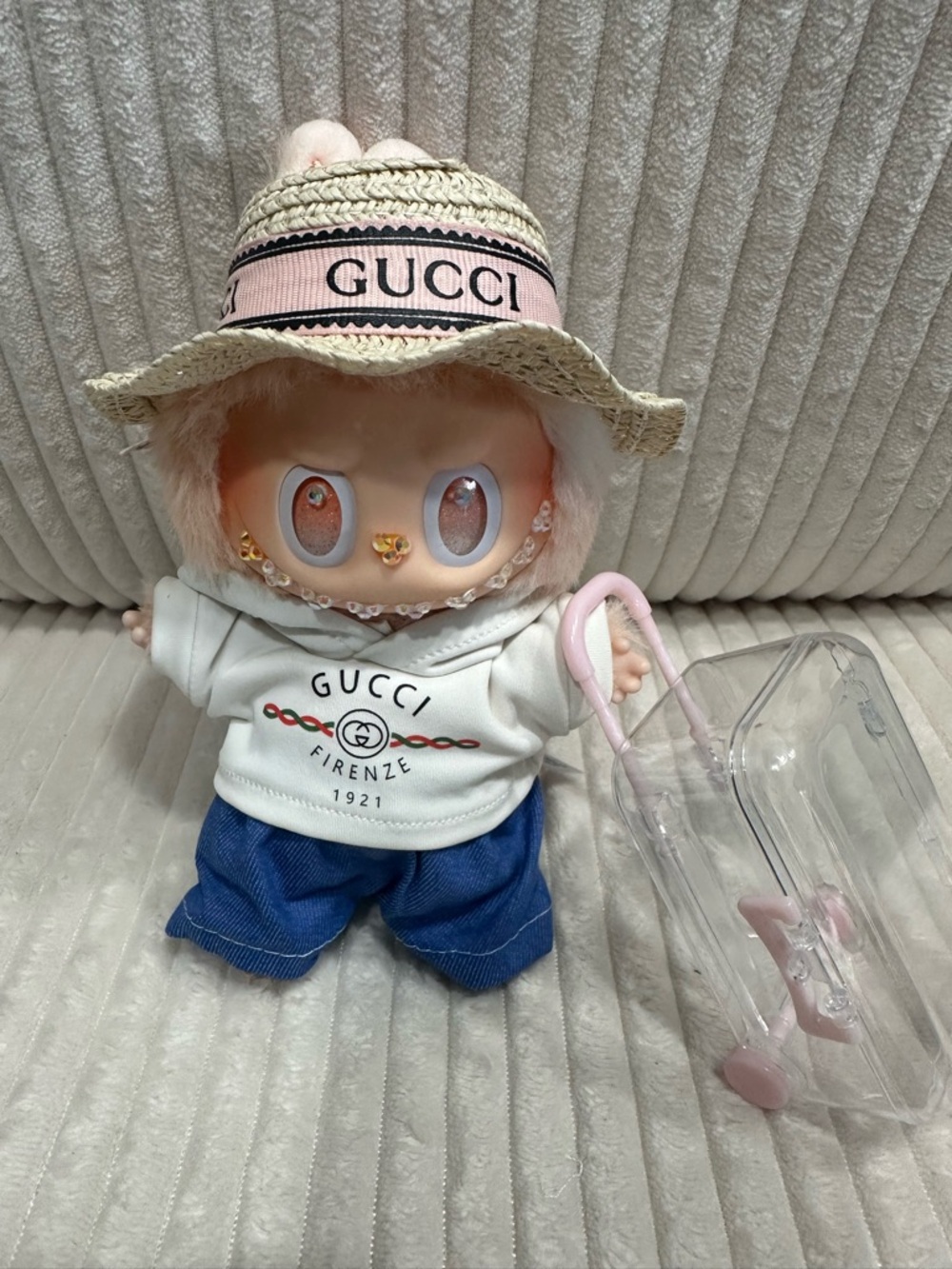 Adorable Labubu outfit! Outfit,cute hat & suitcase.New.labubu not included.